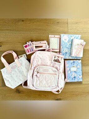 LoveShackFancy x Target Blooming Heirloom Backpack + lunch bag + Accessories Set